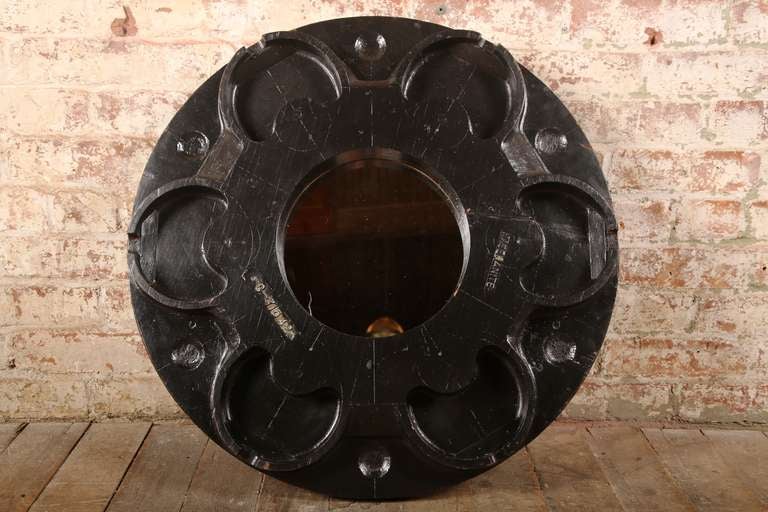 antique wooden gear foundry mold