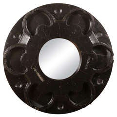 Wall Mirror, Vintage Industrial Wood Modern Gear Pattern Foundry Mold
