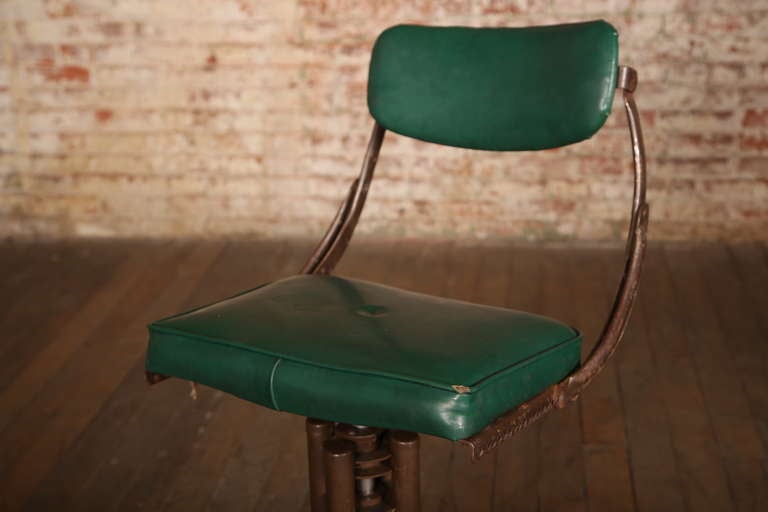 vintage green bar stools