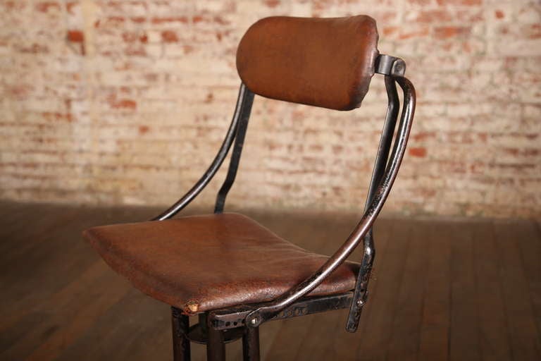 industrial stool with back