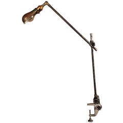 Drafting Table Task Light Lamp Vintage Industrial Adjustable Machine Clamp Metal