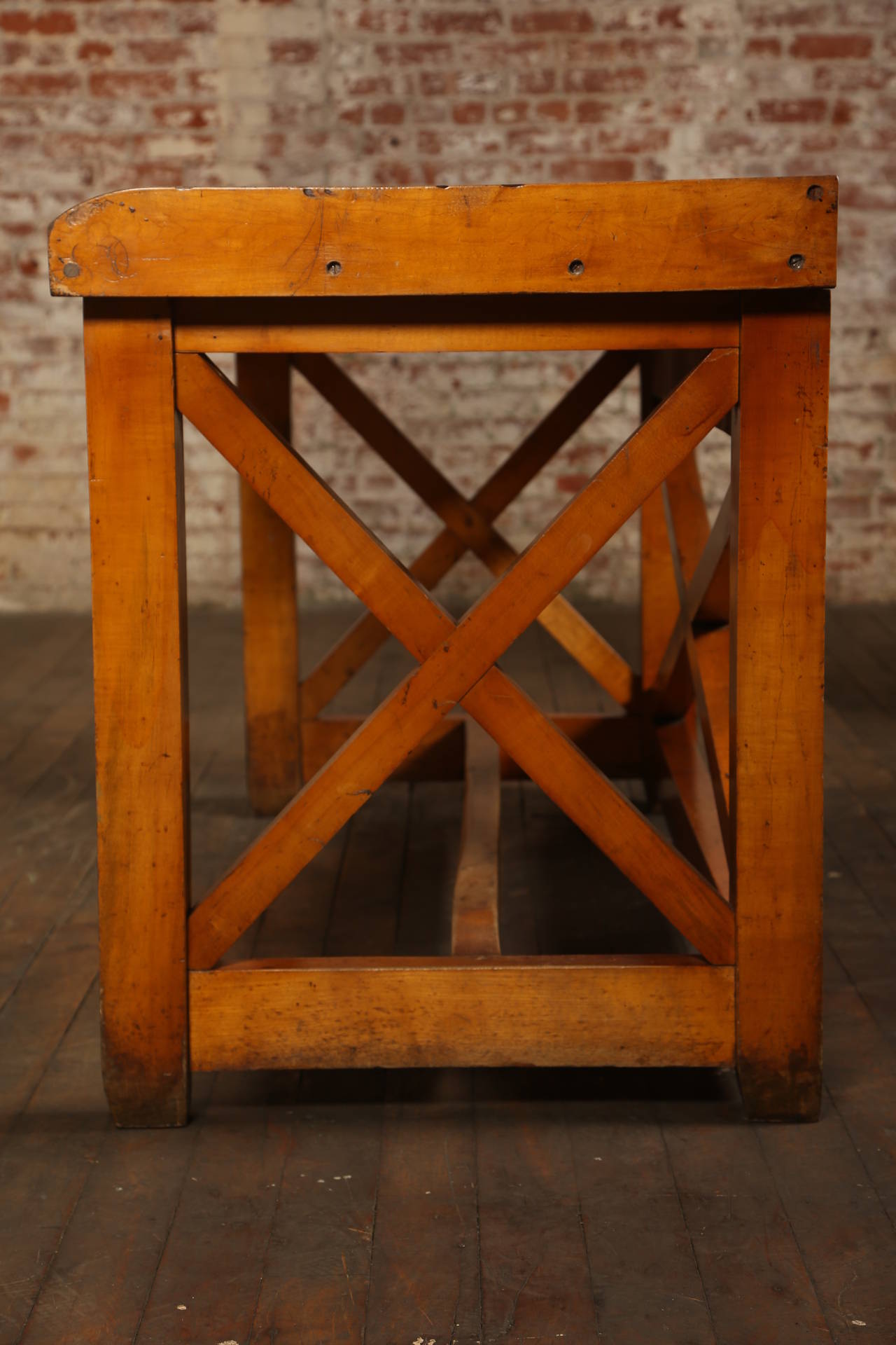 20th Century Vintage Industrial Clockmaker's Workbench