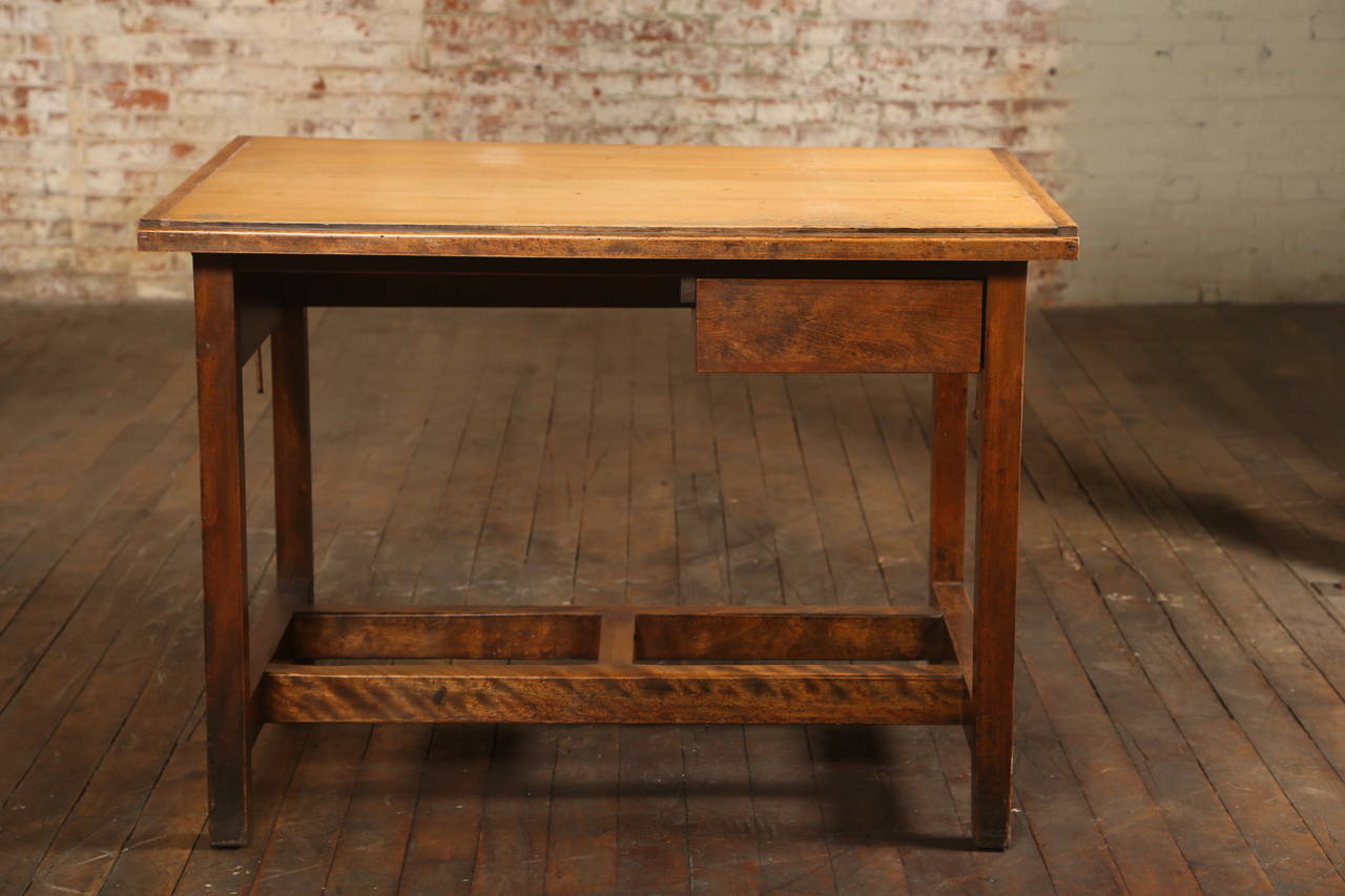 antique drafting table with drawers