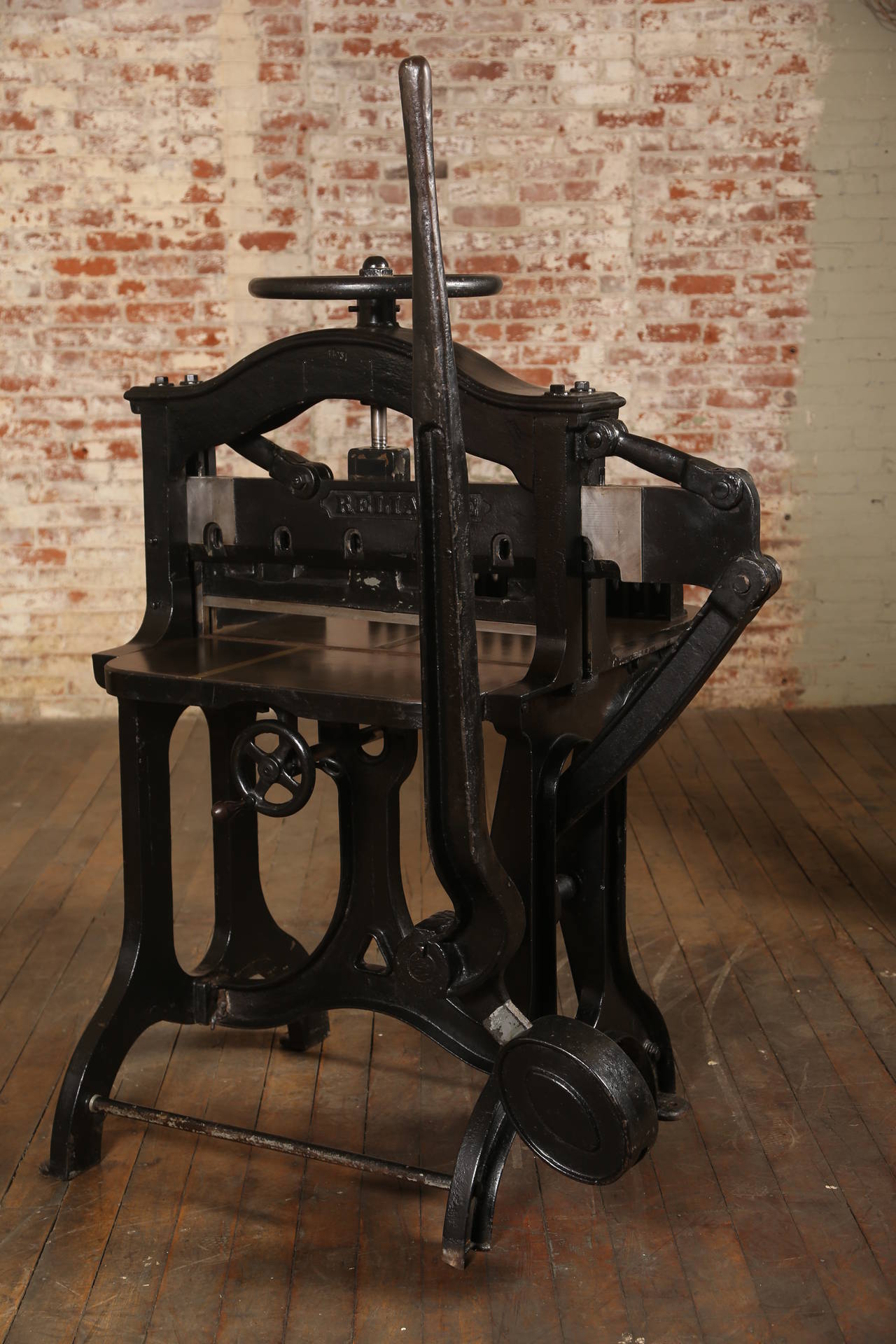 industrial antique guillotine paper cutter