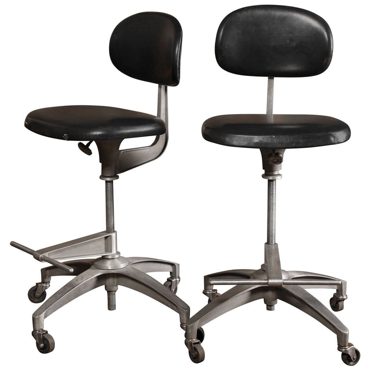 Original Vintage Shaw Walker Drafting Stools at 1stDibs | vintage drafting stools