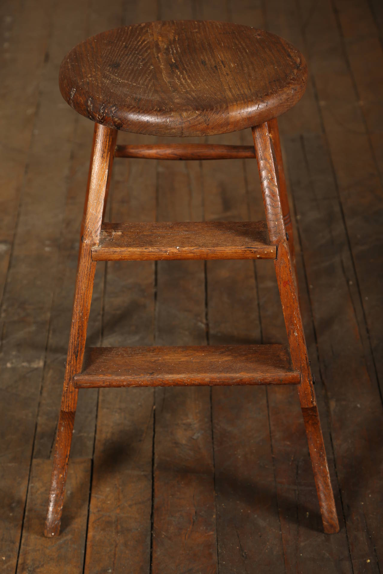 vintage wood step stool