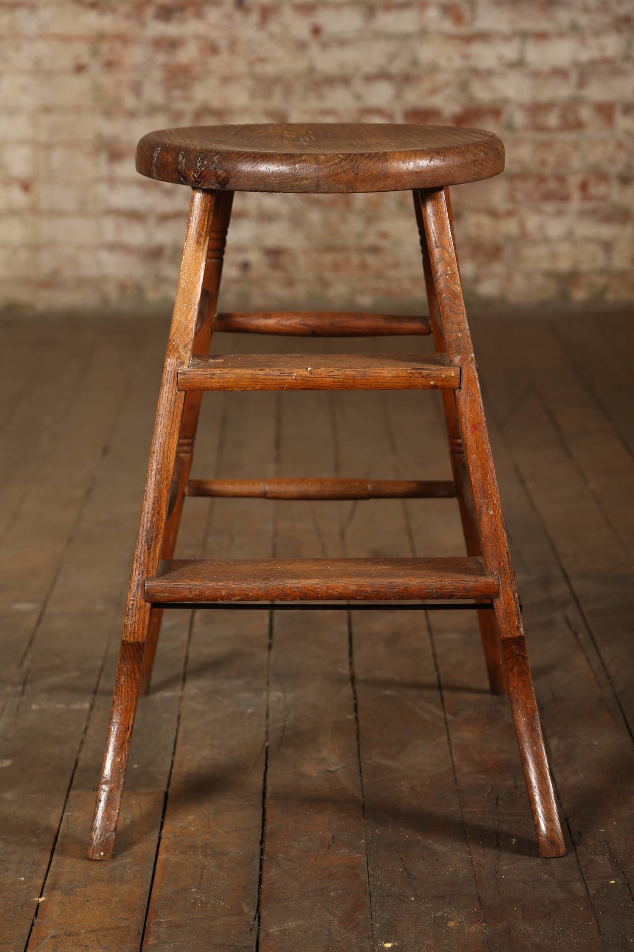 antique wooden step stool
