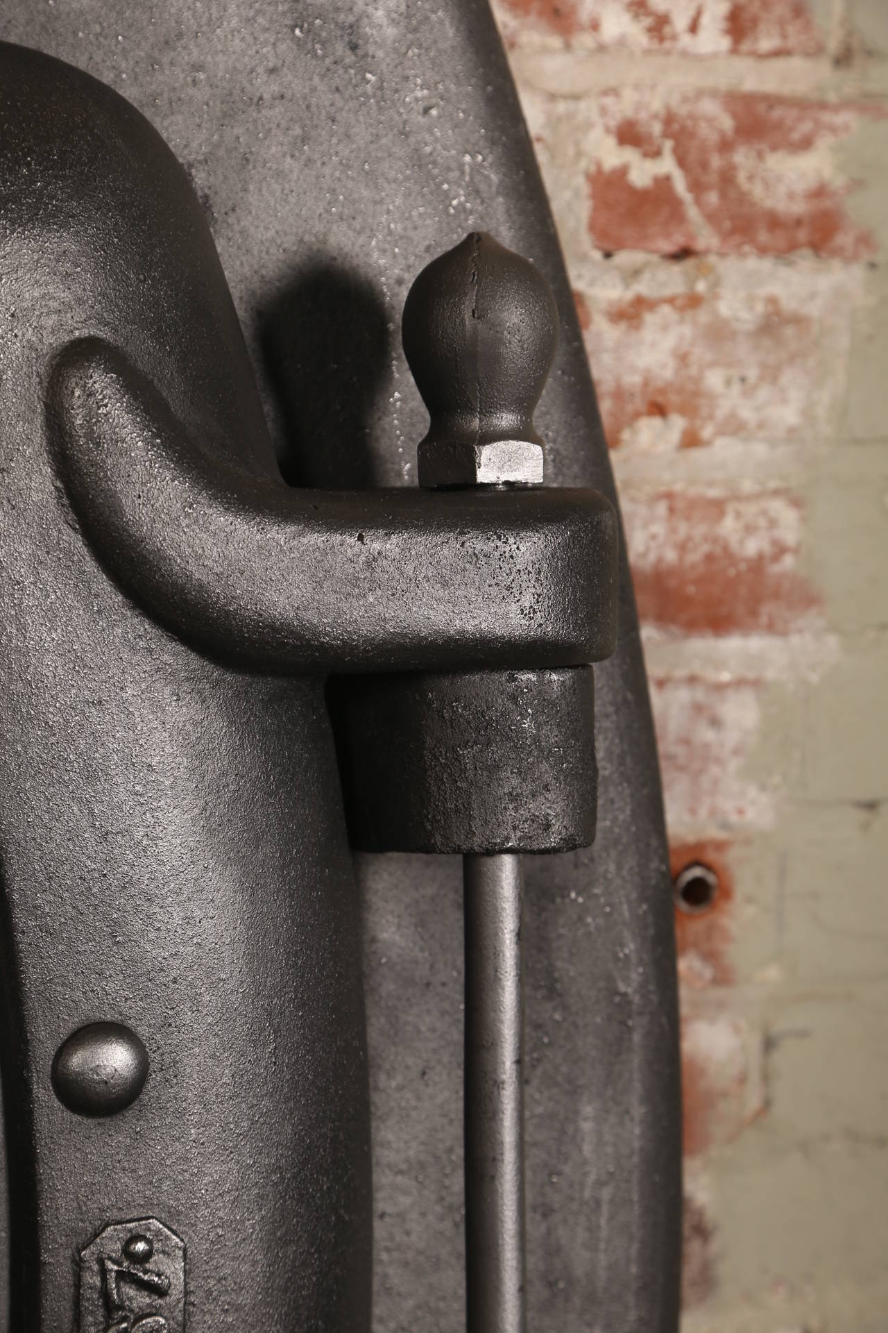 American Incredible Pair of Antique Industrial Cast Iron Steel Boiler Factory Doors 1924