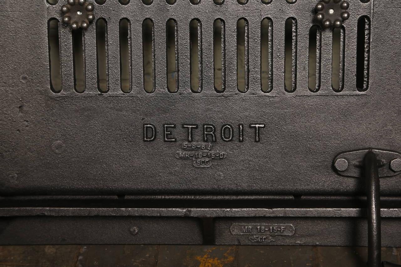 Cast Iron Vintage Industrial Factory Furnace Boiler Door "Incinerator