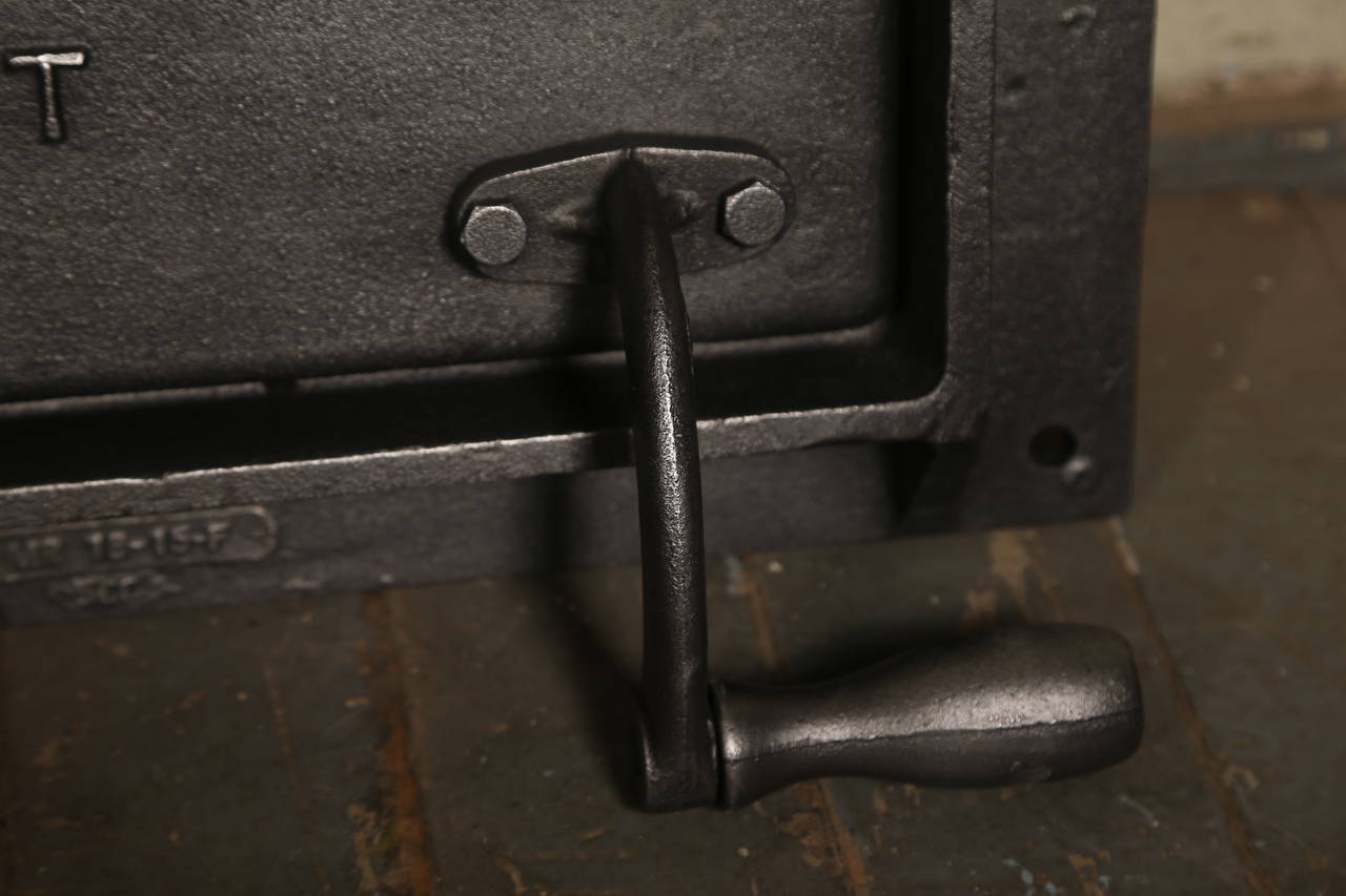 American Cast Iron Vintage Industrial Factory Furnace Boiler Door 