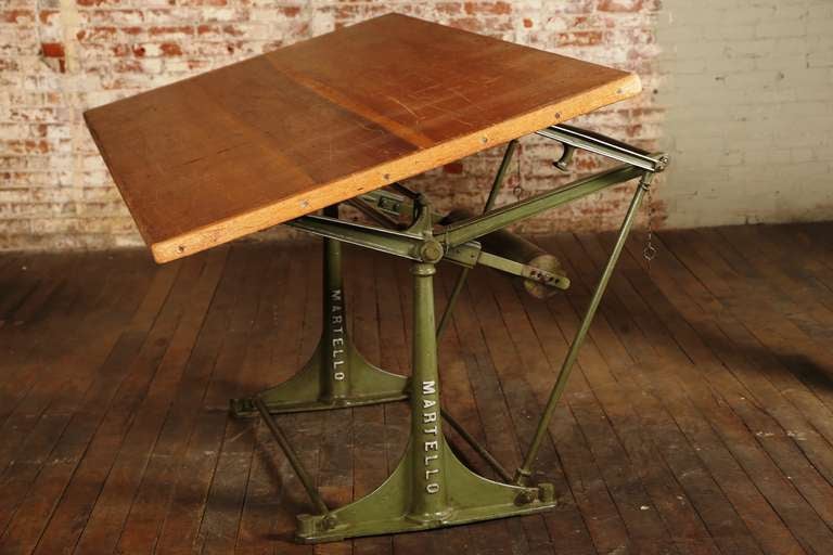 American Vintage Industrial Drafting Table