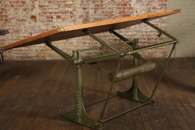 Vintage Industrial Drafting Table 1