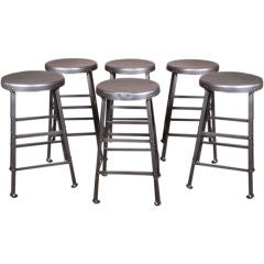 Vintage Industrial Metal Stools