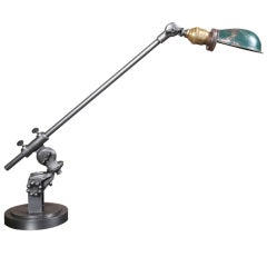 Vintage Industrial Lighting, Cast Iron Metal Enamel Table, Desk Task Lamp, Light 9