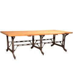 Vintage Industrial 4 Plank 3 Leg Island/Table