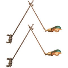 Antique 1 Pair of GC O.C. White Lamps/Lights