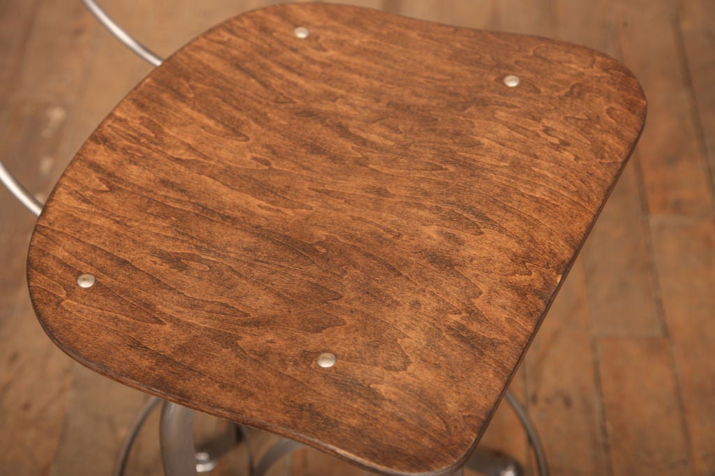 20th Century Vintage Industrial Adjustable Toledo Stool