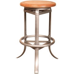 Vintage Industrial Adjustable Stool