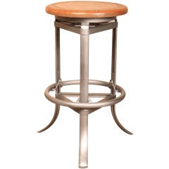 Vintage Industrial Adjustable Stool