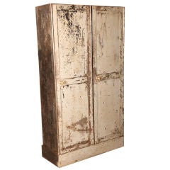 Vintage Two Door Metal Coat Closet