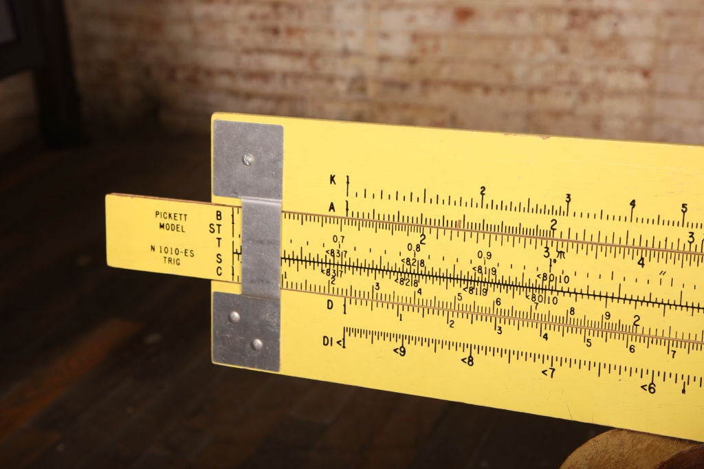 Wood Vintage Advertising Slide Ruler Model N 1010-ES Trig