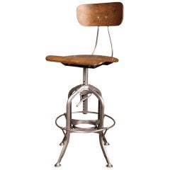 Vintage Industrial Adjustable Toledo Stool