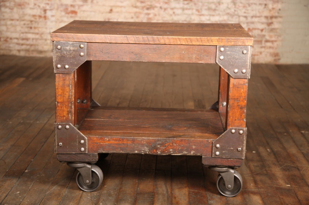 Wooden Two Tier Cart