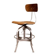 Vintage Industrial Adjustable Toledo Stool