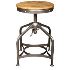 Vintage Industrial Adjustable Toledo Stool