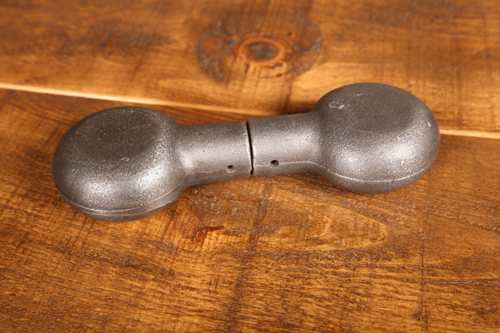 One Foot Antique Flattened Dumbbell