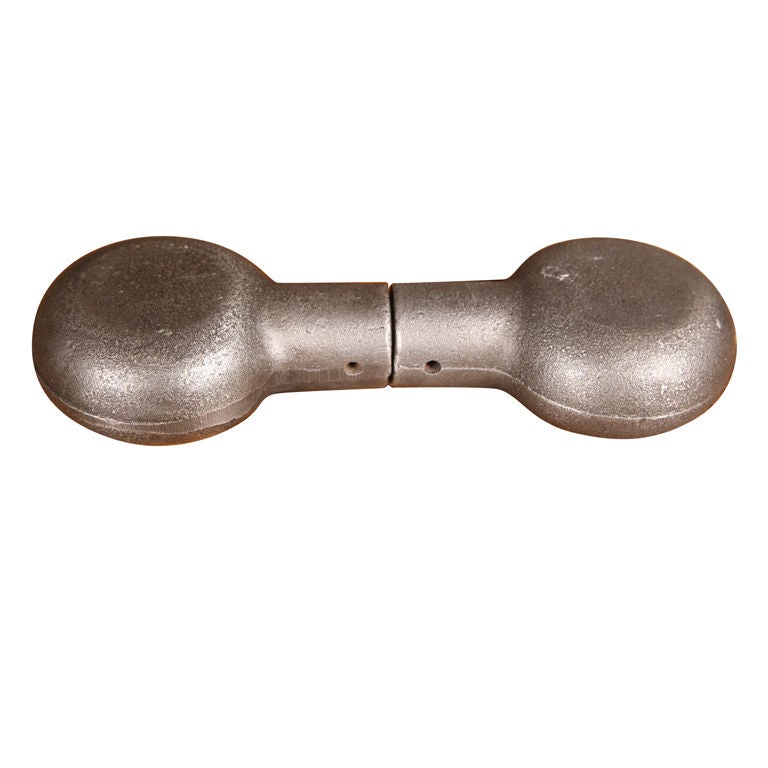 One Foot Antique Flattened Dumbbell 