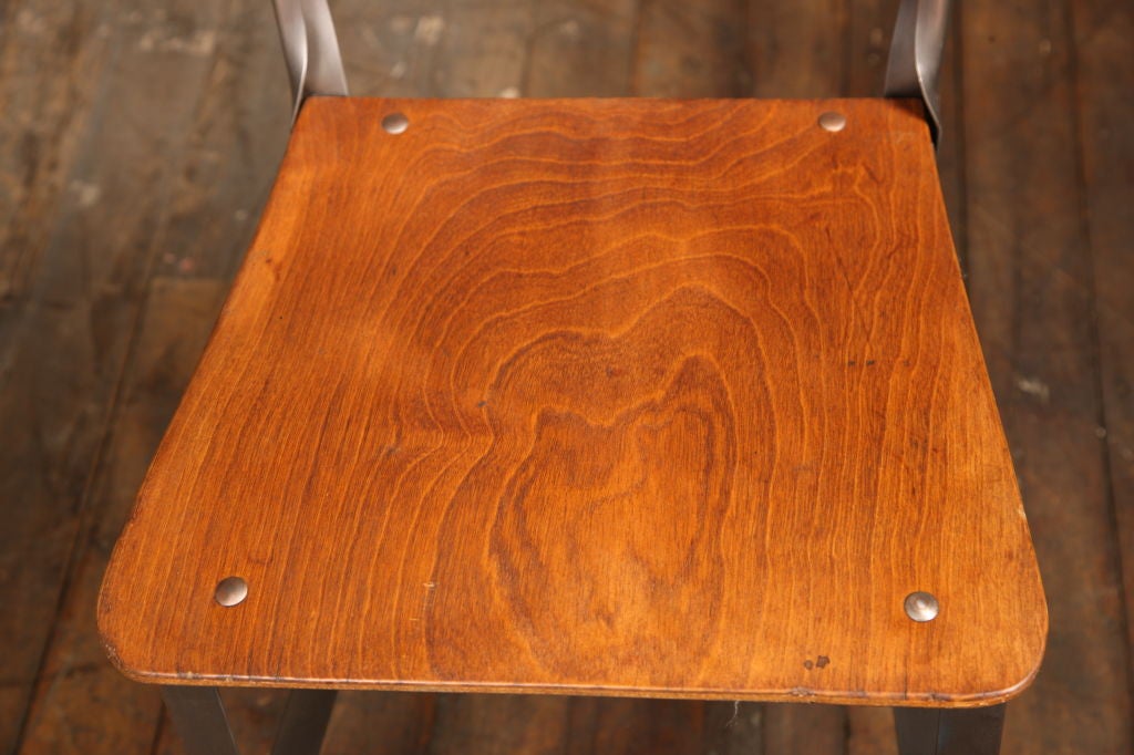 20th Century Vintage Wood & Metal Toledo Chair - Bent Plywood