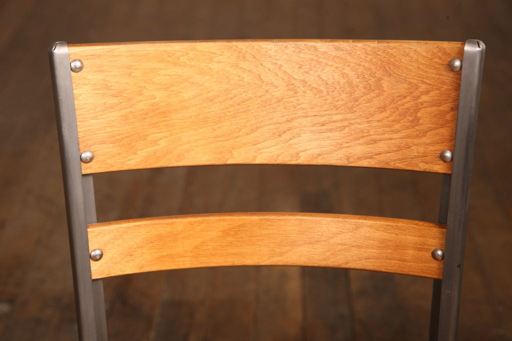 Vintage Wood & Metal Toledo Chair - Bent Plywood 1