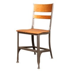 Vintage Wood & Metal Toledo Chair - Bent Plywood