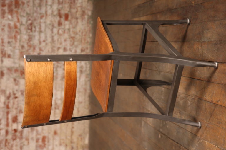 American Vintage Wood & Metal Toledo Chair - Bent Plywood