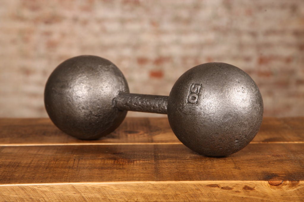 Vintage Cast Iron 50# Dumbbell