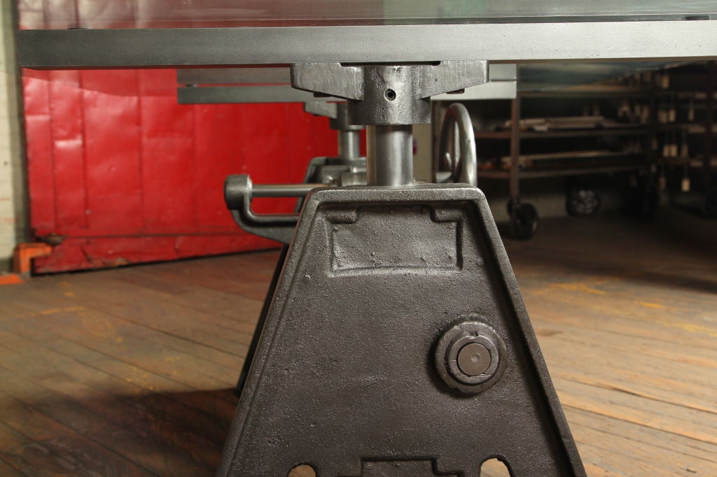 Vintage Industrial Adjustable Table/Desk Base 1