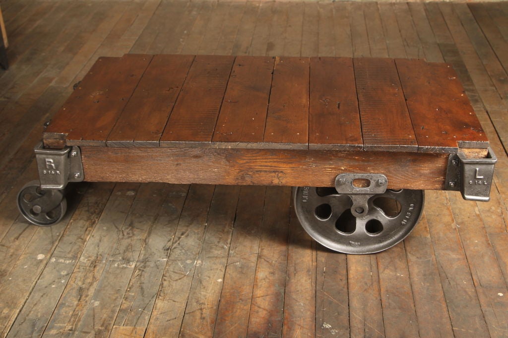 American Vintage Industrial Nutting Cart/Coffee Table