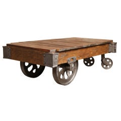 Vintage Industrial Nutting Cart/Coffee Table