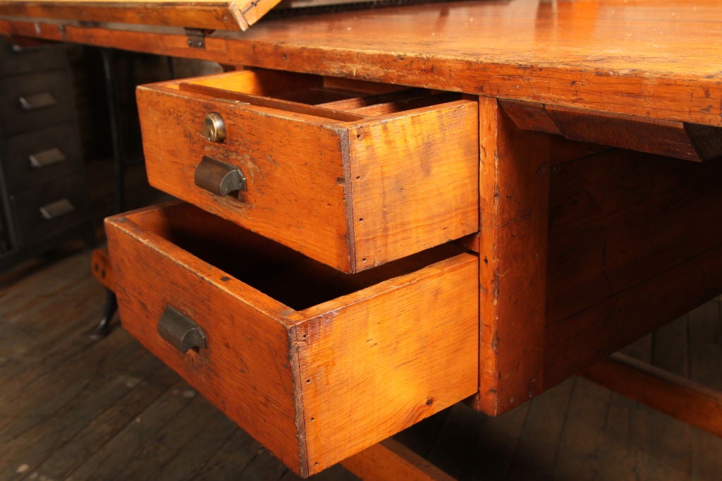 Wood Original, Vintage Industrial, American Made, Drafting Table