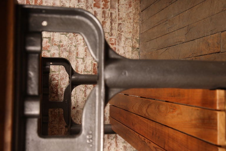 Vintage Industrial Plank Top Table 1