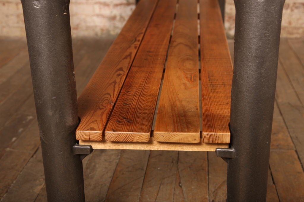 Vintage Industrial Plank Top Table 2