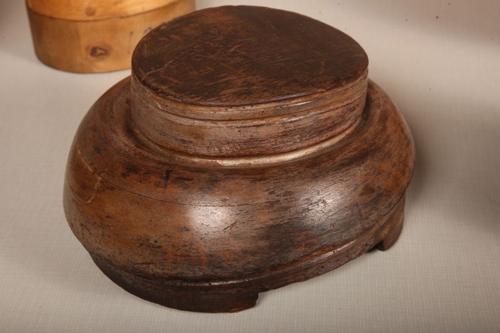 19th Century Vintage Industrial Wooden Hat Block