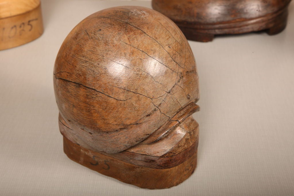 Vintage Industrial Wooden Hat Block 1
