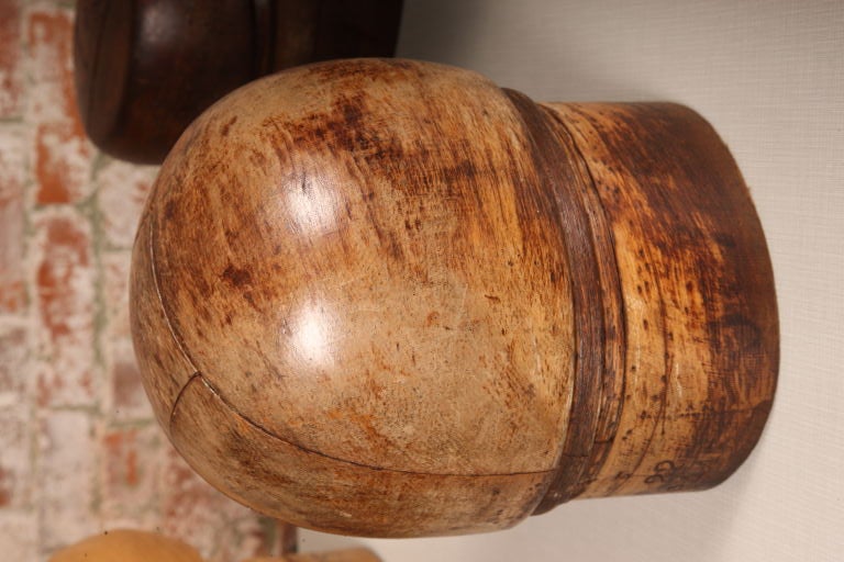 Vintage Industrial Wooden Hat Block 3