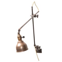 Vintage Industrial O.C. White Adjustable Wall Task Lamp, Light 11