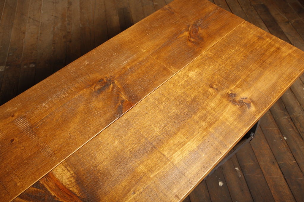 American Rustic Vintage Industrial X-Base Coffee Table or Side Table
