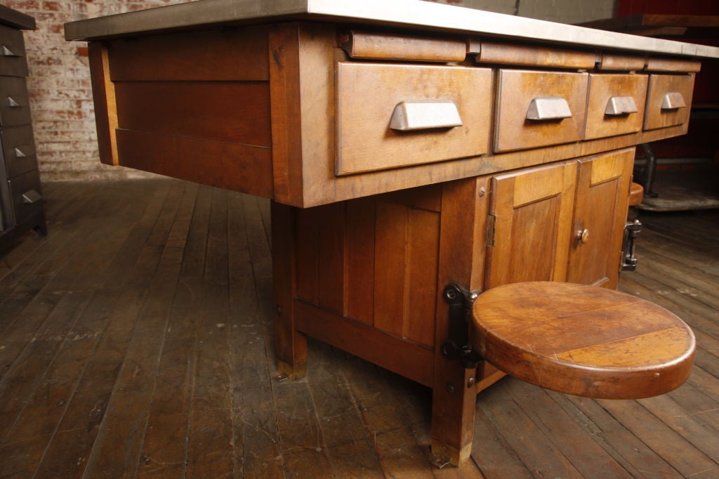 antique lab table