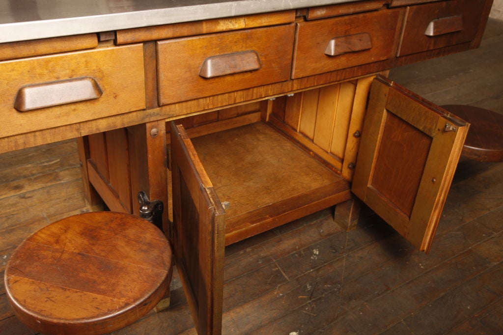 Original Vintage Industrial, American Made School Lab Desk 2