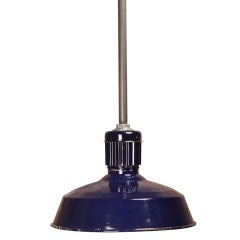 Vintage Industrial Modern Blue Porcelain Hanging Ceiling Pendant Lamp Light 4